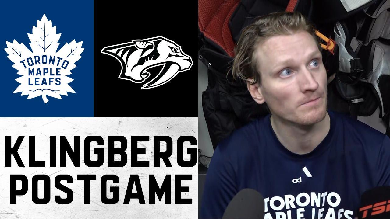 John Klingberg Post Game Toronto Maple Leafs