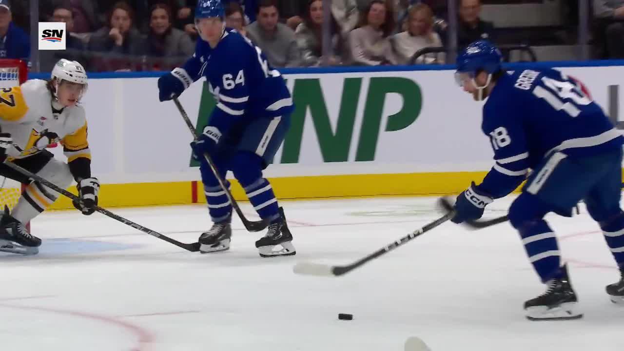 PIT TOR Gregor Scores Goal Against Alex Nedeljkovic Toronto Maple Leafs