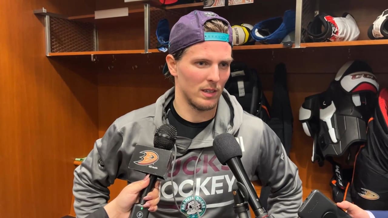 Isac Lundestrom Postgame Anaheim Ducks