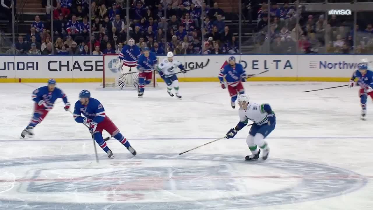 Van Nyr Panarin Scores Goal Against Thatcher Demko New York Rangers