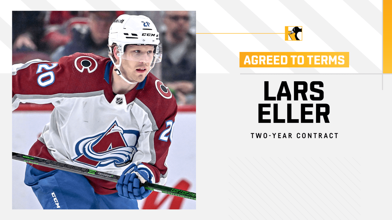 Penguins Agree To Terms With Forward Lars Eller On A Two Year Contract