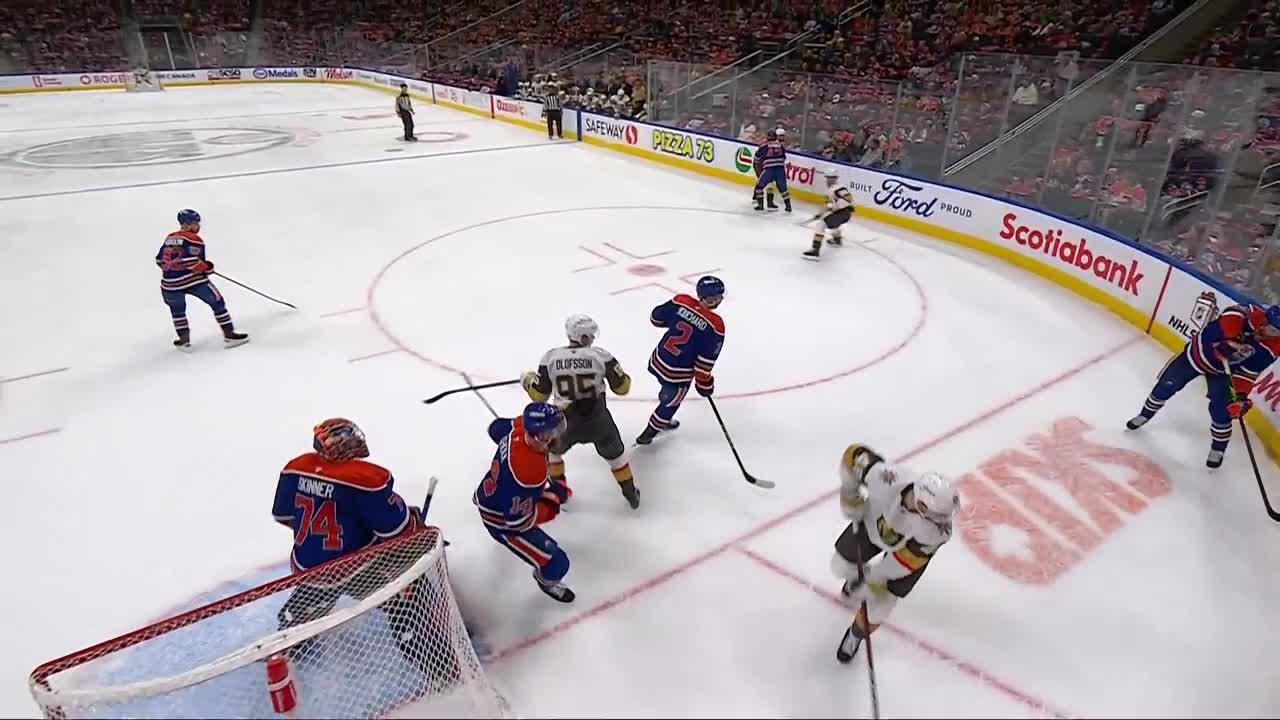 Vgk Edm Olofsson Scores Goal Against Stuart Skinner Vegas Golden Knights