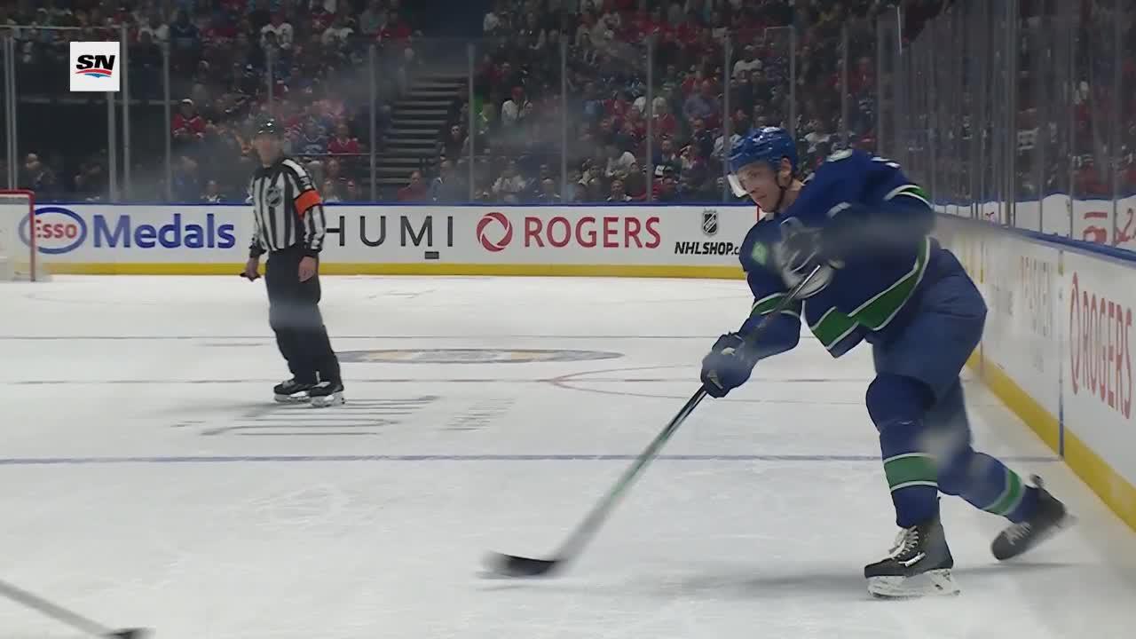 Mtl Van Aman Scores Goal Against Samuel Montembeault Vancouver Canucks