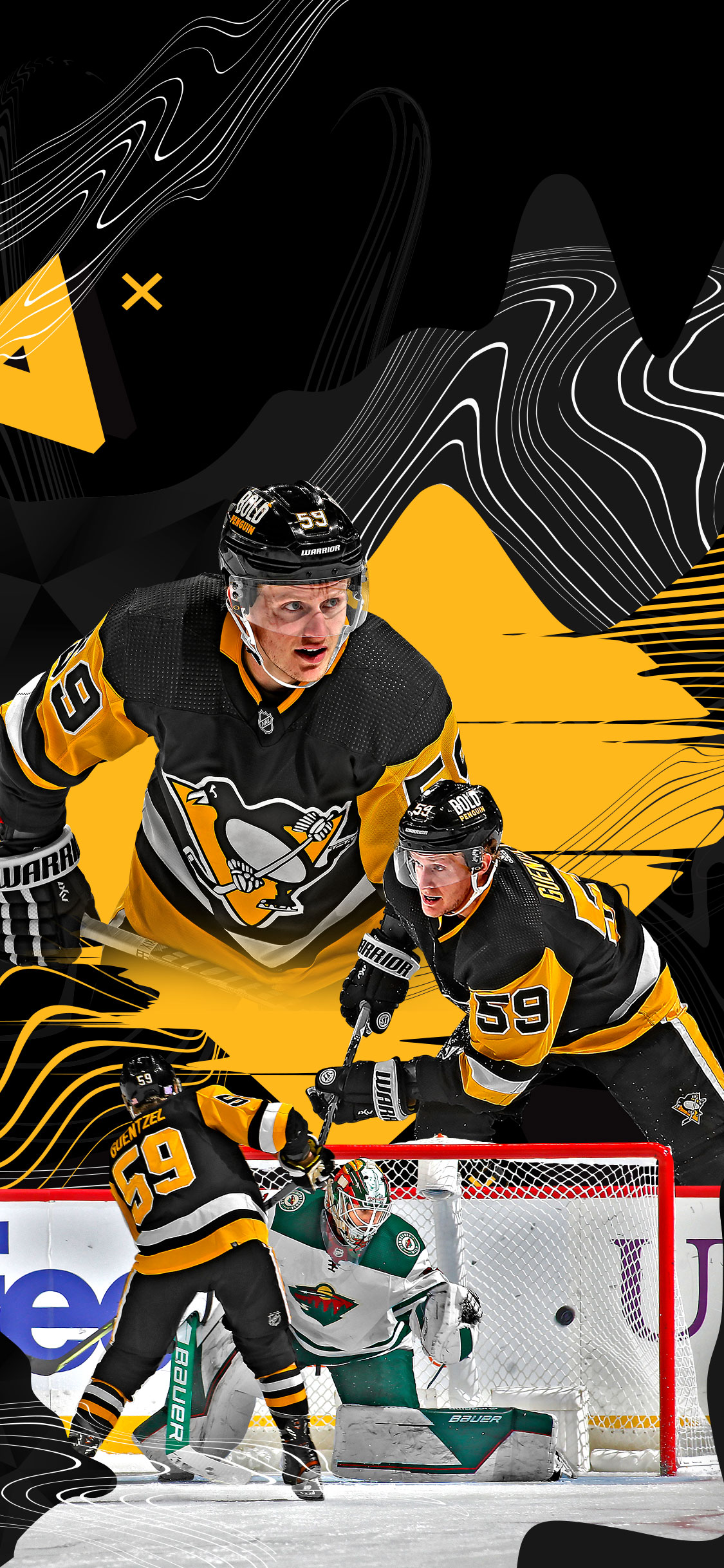 Pittsburgh Penguins NHL Team Wallpaper Border 