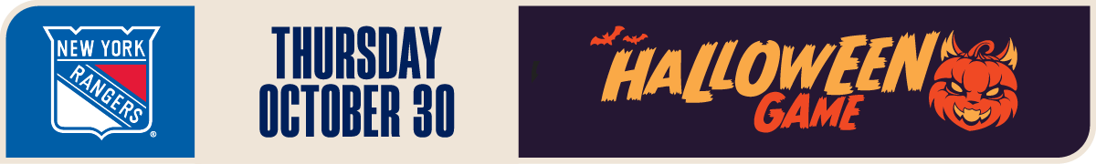 Thursday, October 30 vs New York Rangers – Halloween Game