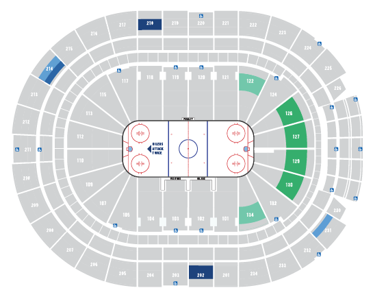 Oilers Split Season Seat Pricing Map