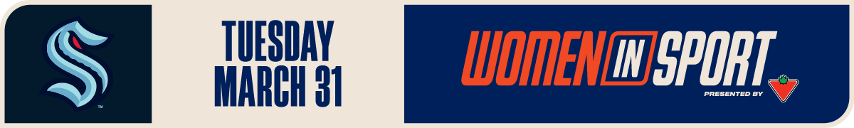 Tuesday, March 31 vs Seattle Kraken – Women in Sport