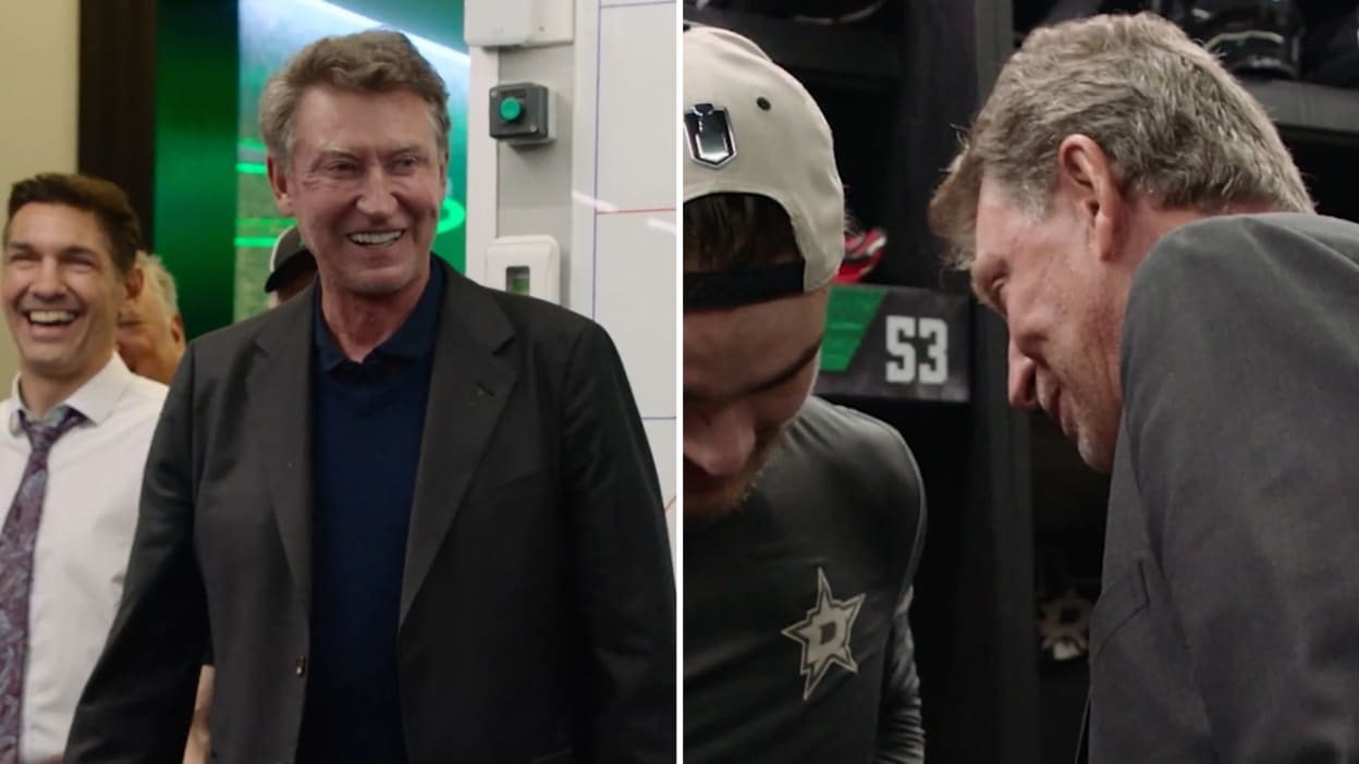 Gretzky visits Stars locker room after series-clinching Game 6 | NHL.com