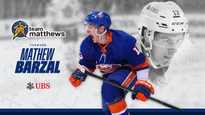 Barzal Drafted by Team Matthews for All-Star Game