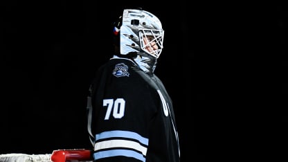 Karel Vejmelka #70 of the Utah Hockey Club looks on before a game against the Dallas Stars at Delta Center on December 02, 2024 in Salt Lake City, Utah. (Photo by Alex Goodlett/Getty Images)