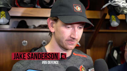 Jake Sanderson dispo médias après le match contre TBL