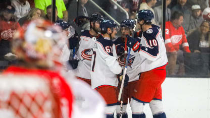 blue jackets win wild game in traverse city over detroit