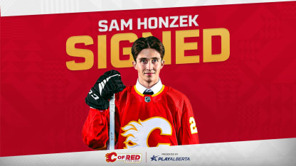 Flames Sign Sam Honzek