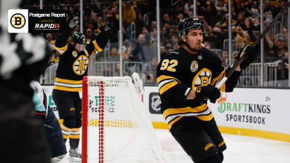 Seattle Kraken Boston Bruins game recap January 15 2026