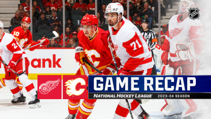 Detroit Red Wings Calgary Flames game recap February 17