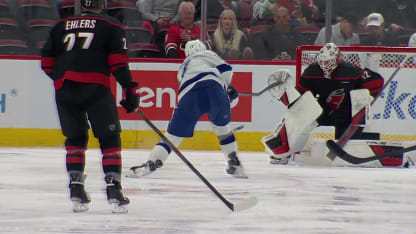 TBL@CAR: James scores goal against Brandon Bussi