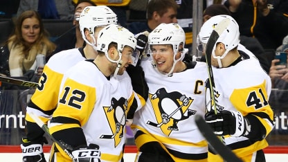 sidney crosby dominik simon daniel sprong celebration vs islanders