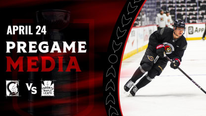 Tim Stützle Pregame Media vs TOR