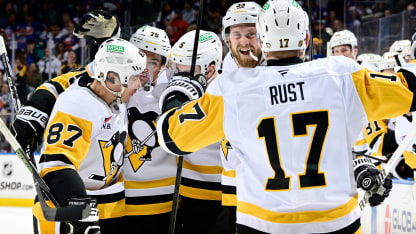 Penguins find the twine five times in 2nd period