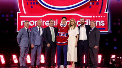 Ivan Demidov is selected by the Montreal Canadiens with the fifth overall pick during the first round of the 2024 Upper Deck NHL Draft at Sphere on June 28, 2024 in Las Vegas, Nevada. (Photo by Bruce Bennett/Getty Images)