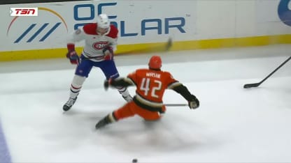 MTL@ANA: Hutson scores PPG against Lukas Dostal