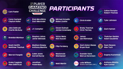 NHL Player Gaming Challenge participants