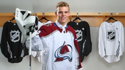 Trent Miner prospect 2019 NHL Draft pose portrait