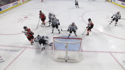 Vanecek flashes glove on Brink