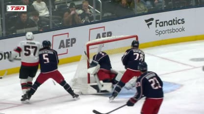 OTT@CBJ: Perron marque un but contre Elvis Merzlikins