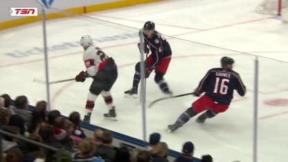 OTT@CBJ: Kleven scores goal against Elvis Merzlikins