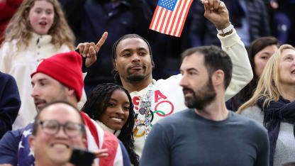 Simone Biles hockey game