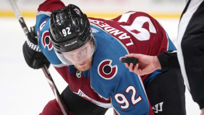 Gabriel Landeskog Faceoff Colorado Avalanche Nashville Predators 04 March 2018