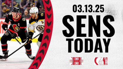 Sens Today: The Final Regular Season Game Against BOS