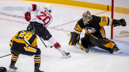 Mike McLeod Penguins game action