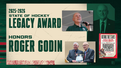 MINNESOTA WILD GRANTS STATE OF HOCKEY LEGACY AWARD TO ROGER GODIN 012126