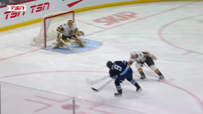 VGK@WPG: Iafallo scores goal against Adin Hill