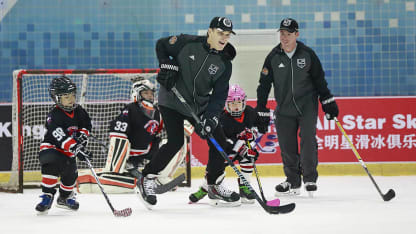 Luc-Robitaille-Skating-with-Kids-NHL-China-Games