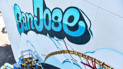 The Making of the Sharks 'Bleed Teal' Mural