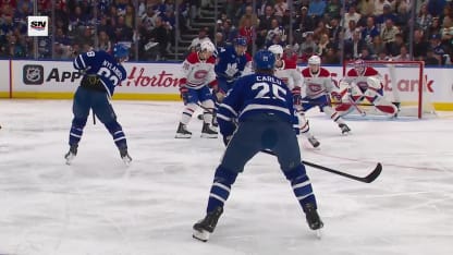 MTL@TOR: McMann scores goal against Samuel Montembeault