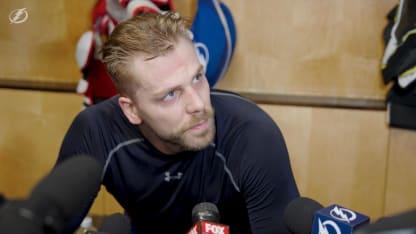 Erik Cernak | Pregame vs Seattle Kraken