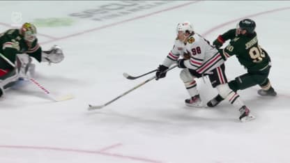 CHI@MIN: Bedard scores goal against Jesper Wallstedt