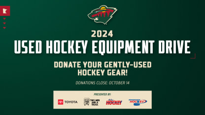 MINNESOTA WILD PARTNERS WITH LETS PLAY HOCKEY ANDMINNESOTA HOCKEY FOR ANNUAL USED EQUIPMENT DRIVE 092024