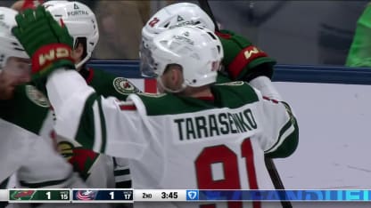 MIN@CBJ: Tarasenko scores goal against Jet Greaves