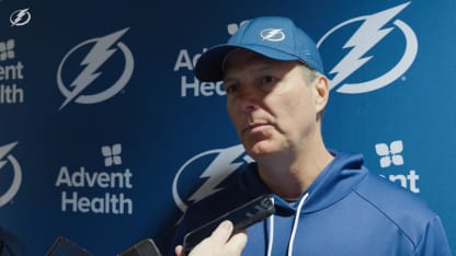 Jon Cooper | Pregame at Pittsburgh Penguins