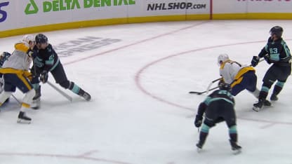 NSH@SEA: Schaefer scores goal against Joey Daccord