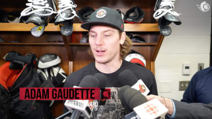 Adam Gaudette Pregame Media vs CGY