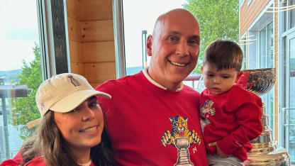 Sylvain Lefebvre avec sa fille, Alexanne, et son petit-fils, Orion