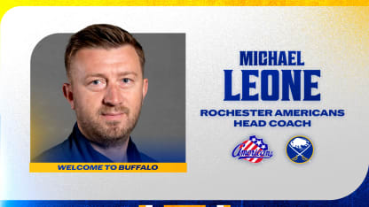 buffalo sabres name michael leone rochester americans head coach