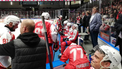 Hejduk and others on bench