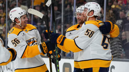 NSH@VGK: Bunting scores goal against Akira Schmid